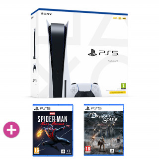 PlayStation®5 825GB Bundle - Marvel's Spider-Man Miles Morales + Demon's Souls (Remake) PS5