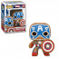 Funko Pop! Marvel: Holiday - Gingerbread Captain America #933 Bobble-Head Vinyl Figure thumbnail