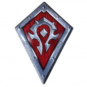 WORLD OF WARCRAFT - metal plaque "Horde Shield" 