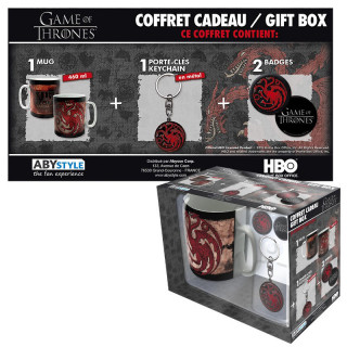 GAME OF THRONES - Pck Mug + Keychain + Badges "Targaryen" Cadouri