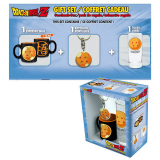 DRAGON BALL - Pck Glass 29cl + Keyring + Mini Mug "Crystal Ball" Cadouri