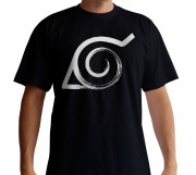 NARUTO SHIPPUDEN - T-shirt  "Konoha" black - new fit (L) 