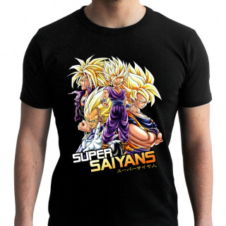 DRAGON BALL - T-shirt  "DBZ/ Saiyans" black (Size S) Cadouri