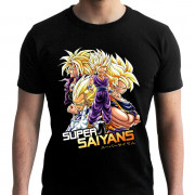 DRAGON BALL - T-shirt  "DBZ/ Saiyans" black (L) 