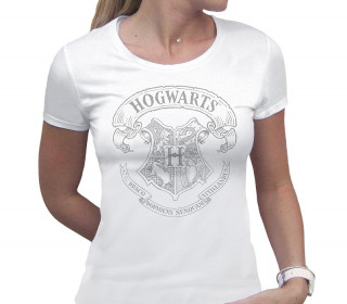 HARRY POTTER - T-shirt  "Hogwarts" women's white - basic (M) Cadouri