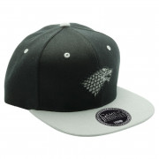 GAME OF THRONES - Snapback Cap - Black & Grey - "Stark" 