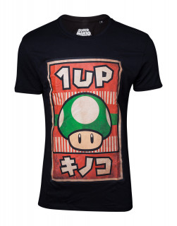 Nintendo - Propaganda Poster Inspired 1-Up Mushroom T-shirt (M-I) (L) Cadouri