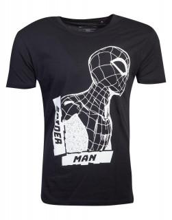 Spiderman - Side View Spidey Black Men´s T-shirt (M-I) (M) Cadouri