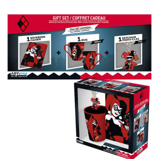 DC COMICS - Pck Mug340ml + KeyringPVC + Notebook "Harley Quinn" Cadouri