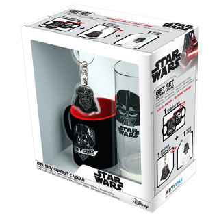 STAR WARS - Pck Glass 29cl + Keyring + Mini Mug "Darth Vader" Cadouri