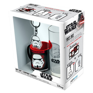 STAR WARS - Pck Glass 29cl + Keyring + Mini Mug "Trooper" Cadouri