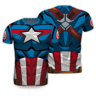 MARVEL - T-shirt  cosplay "Captain America" man L Cadouri