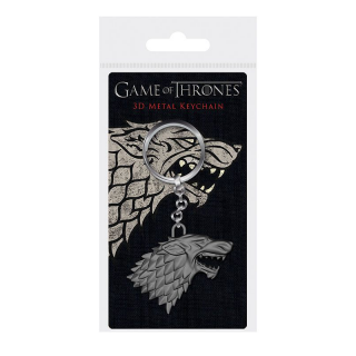 Game Of Thrones 3D Metal Keychain Stark Sigil 6 cm Cadouri