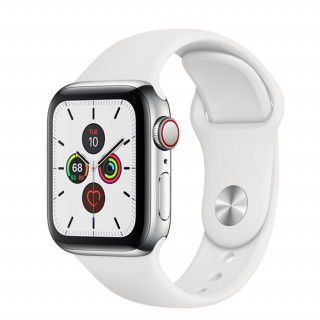 Apple Watch Series 40mm (GPS+Cellular) Stainless Steel with White Sport Band Mobile