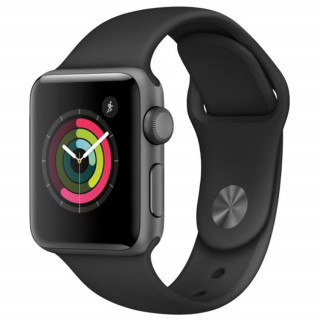 Apple Watch Series 42mm Space Gray Aluminum Case with Black Sport Band Mobile