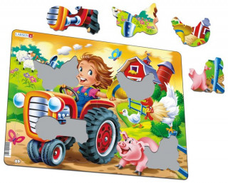 Larsen maxi puzzle 15 pieces - Farm with tractor BM7 Cadouri