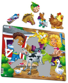 Larsen maxi puzzle 18 pieces - Farm with children BM6 Cadouri