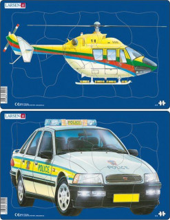 Larsen midi puzzle helicopter/truck_u3 Cadouri