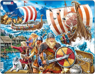 Larsen maxi puzzle 65 pieces Viking ship FI8 Cadouri