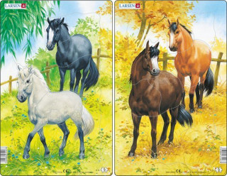 Larsen midi puzzle 10 pieces Horses H15 Cadouri