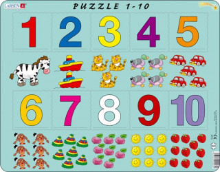 Larsen maxi puzzle 10 pieces Numbers from 1 to 10 AR3 Cadouri