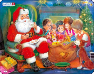 Larsen maxi puzzle 15 pieces Santa Claus with children - JUL14 Cadouri