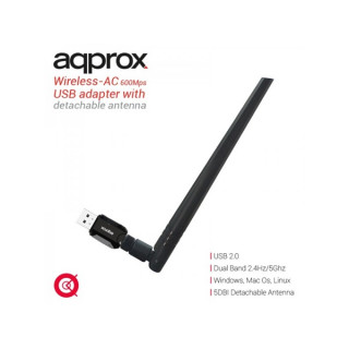 APPROX indoor Antenna - USB, Dual-Band, 600 Mbps Wireless N (802.11b/g/n/ac) Acasă