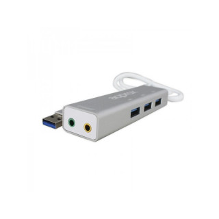 APPROX USB HUB - 5.1 USB sound card + 3 pcs USB3.0 port (3.5mm Audio Jack (output), Microphone (input)) Acasă