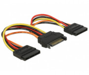 Delock SATA Power 15pin -> pcs SATA Power 15pin M/F power supply cable 0.15m 