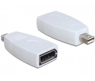 Displayport mini 1.2 male -> Displayport 1.2 female (Delock) White PC