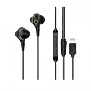 UIISII I8 Lightning connector, (Hi-res Audio quality microphone headset equipped with two dynamic drivers) 