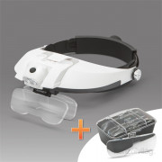 Handy Headband magnifier with LED lighting, double lens 