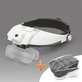 Handy Headband magnifier with LED lighting, double lens Acasă