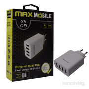 Max Mobile TR-254 5A universal 4x USB White AC Charger charger 