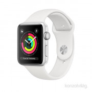 Apple Watch S3 42mm silver aluminum case, White with sports strap 