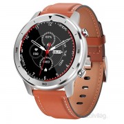 Garett Men 5S orange leather strap smart watch 