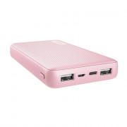 Trust PowerBank Primo Compact Powerbank (15000mAh; 15W USB-C 12W 2xUSB; pink) 