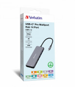 Verbatim CMH-14 USB tip-C 5000 Mbit/s Argintiu 