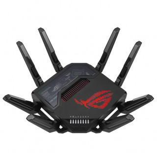 ASUS ROG Rapture GT-BE98 router wireless 10 Gigabit Ethernet Quad-band (2.4 GHz / 5 GHz-1 / 5 GHz-2 / 6 GHz) Negru PC