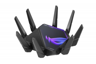 ASUS ROG Rapture GT-AXE16000 router wireless 10 Gigabit Ethernet Tri-band (2.4 GHz / 5 GHz / 6 GHz) Negru PC