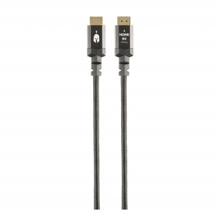 Spartan Gear - Cablu HDMI 2.1 - 1,5 m; aluminiu, conector placat cu aur PC