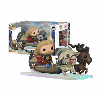 Funko Pop! #206 Rides Super Deluxe: Marvel Thor Love and Thunder - Goat Boat with Thor, Toothgnasher & Toothgrinder Bob Cadouri