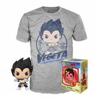 Funko Pop! Dragon Ball Z: Vegeta Vinyl Figure Tee Box & T-Shirt M Set Cadouri