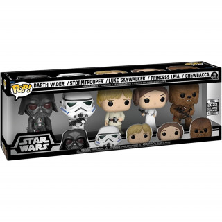 Funko Pop! 5-Pack: Disney Star Wars - Darth Vader / Stormtrooper / Luke Skywalker / Princess Leia / Chewbacca figurine Cadouri