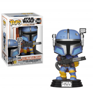 Funko Pop! Star Wars: The Mandalorian - Heavy Infantry Mandalorian (Metallic) #348 Bobble-Head Vinyl Figura Cadouri