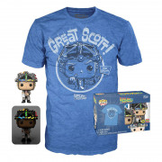 Funko Pocket Pop! & Tee: Back to the Future - Doc with Helmet (Glows in the Dark) Vinyl Figurină si tricou (M) 