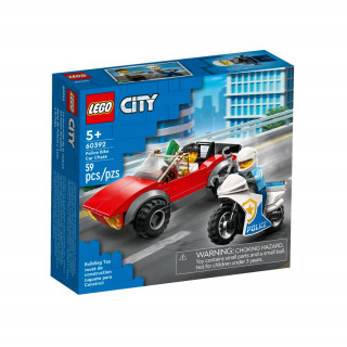 LEGO City Polițist pe motocicletă în urmărirea unei mașini (60392) Jucărie