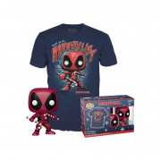 Funko Pop! & Tee (Adult): Marvel - Deadpool Holiday Vinyl Figurina si tricou (L) 