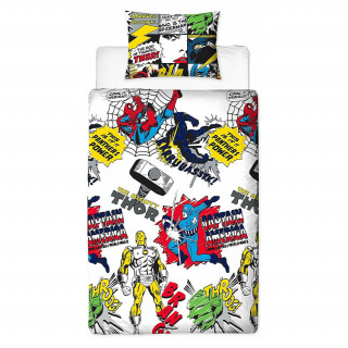 Marvel Comics Scribble Rotary Duvet Set Single /Homeware Cadouri