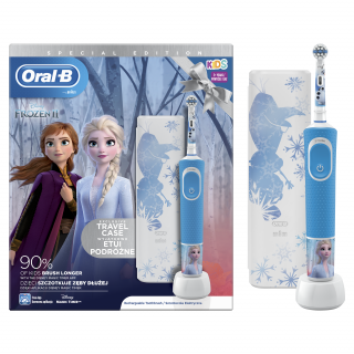 Oral-B D100 Vitality Children Toothbrush - Frozen II + Carrying Case Acasă